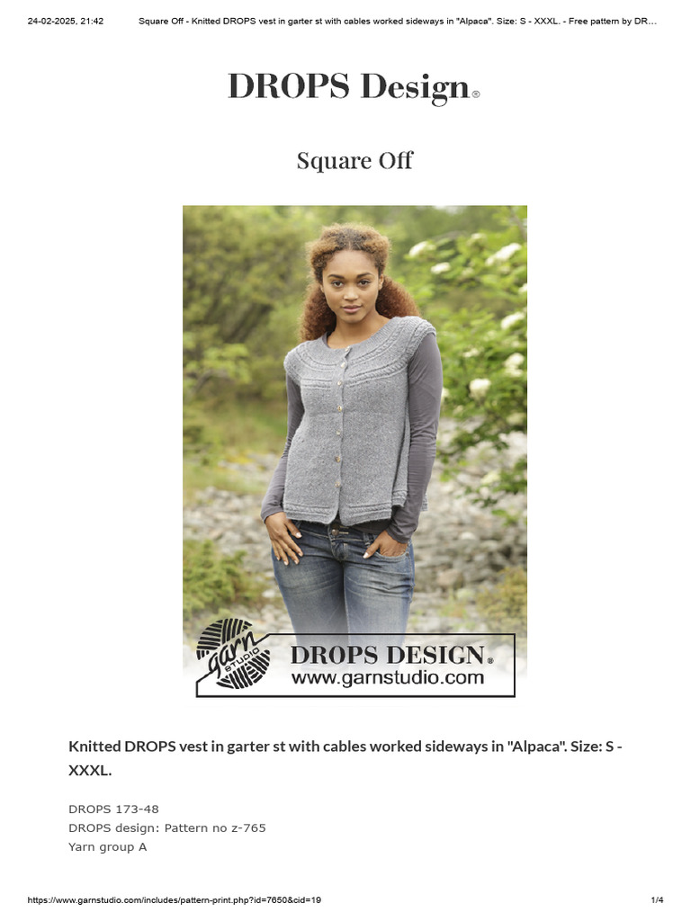 SQUARE OFF | PDF | Knitting | Knitting Needle