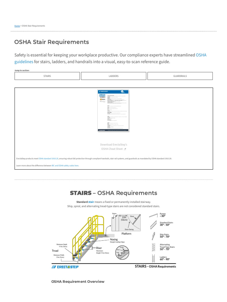 OSHA Stair Safety Compliance Guide | PDF | Stairs