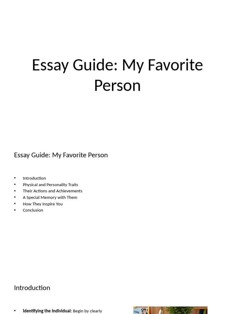My Favorite Person Essay Guide | PDF | Emotions | Behavioural Sciences