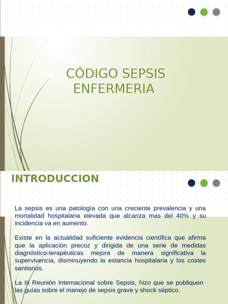 Protocolo de Código Sepsis en Enfermería | PDF | Septicemia ...