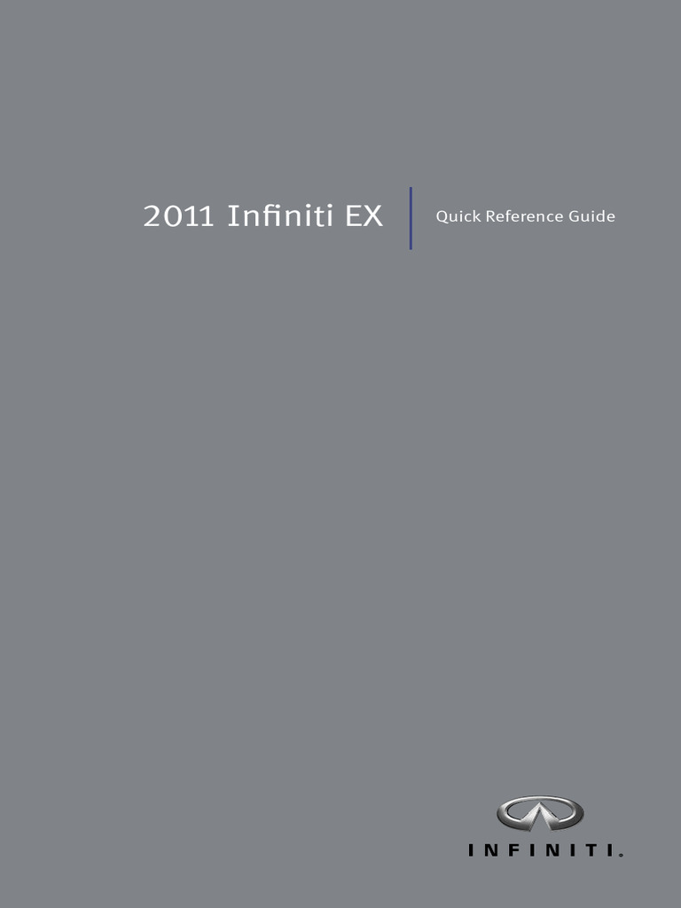2011 Infiniti EX QRG | PDF | Manual Transmission | Seat Belt