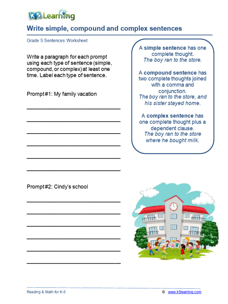 Grade 5 Sentence Structure Practice | PDF