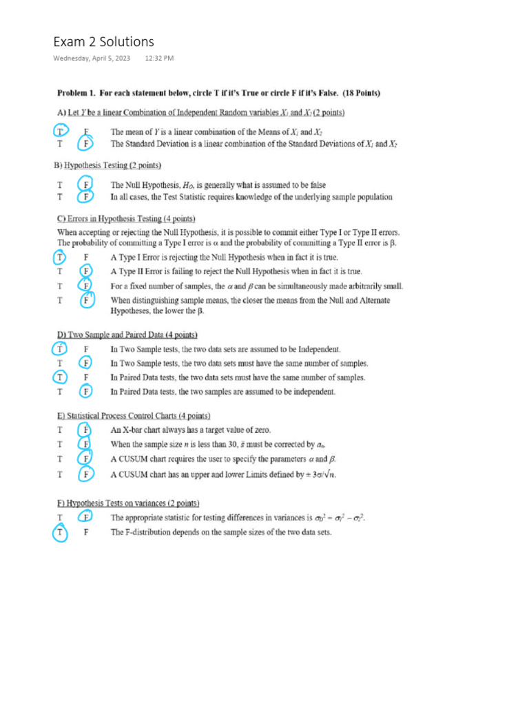 Exam+2+Solutions Compressed | PDF