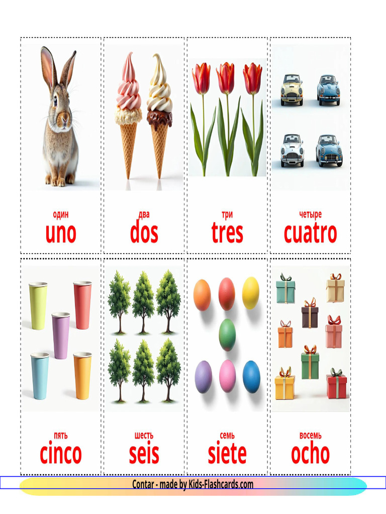 Free Spanish Counting Flashcards | PDF