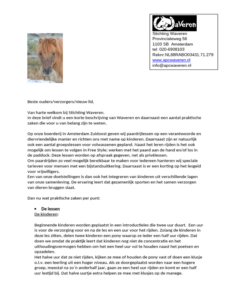 Informatiebrief | PDF