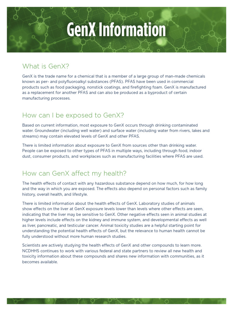 GenX Factsheet 123019-WEB | PDF | Environmental Issues | Pollution