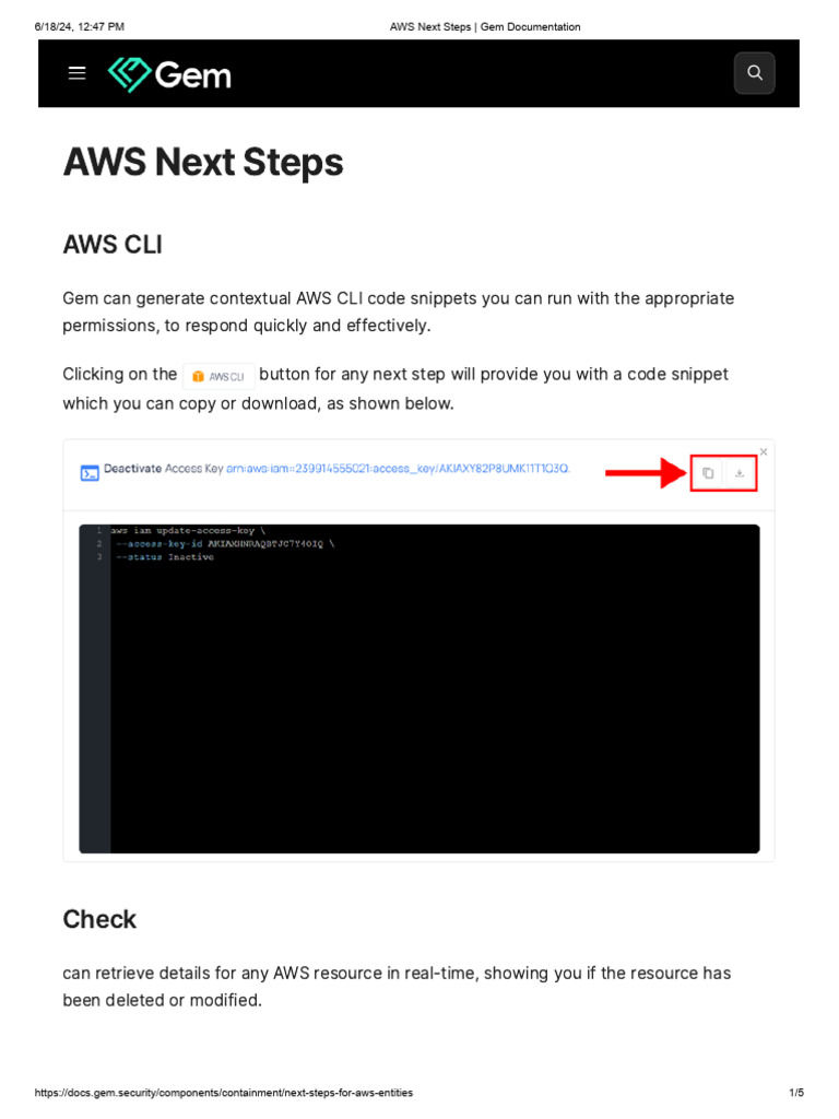 AWS Next Steps - Gem Documentation | PDF | Internet | Computer Science