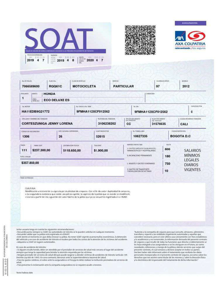 SOAT | PDF