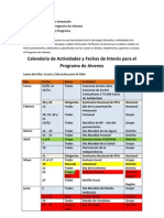 Cronograma de Eventos CIP 2012