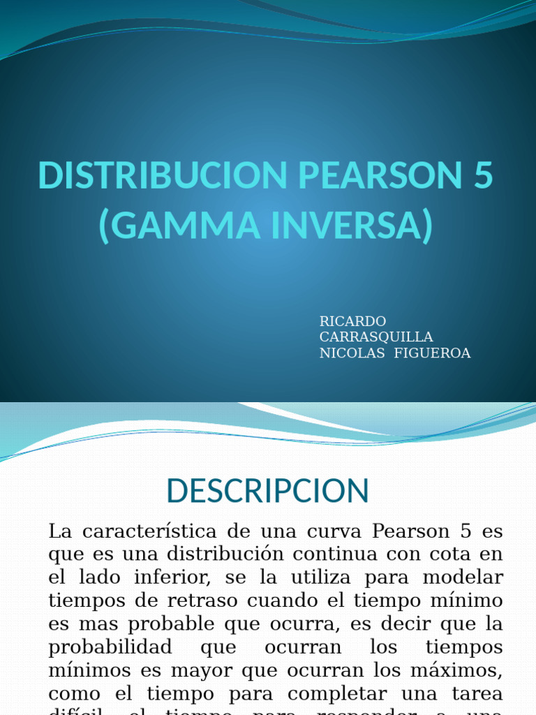 Distribucion de Pearson 5 (Gamma Inversa) | PDF
