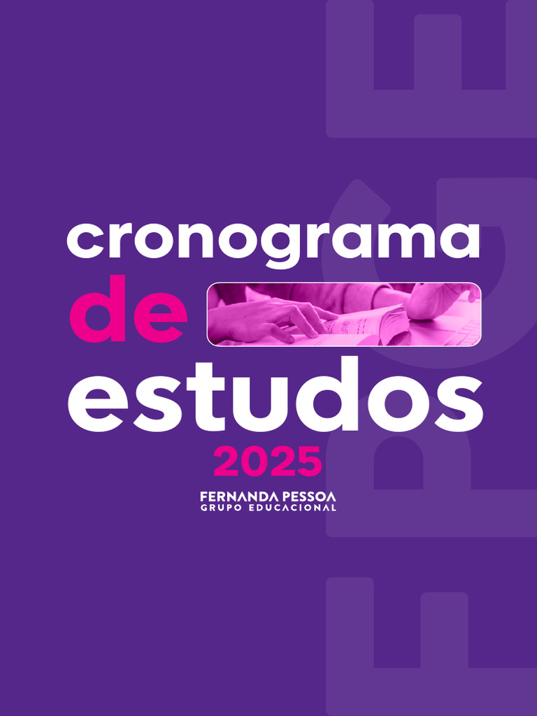 Cronograma de Estudos 2025 - Fernanda Pessoa | PDF | Aprendizado | Química