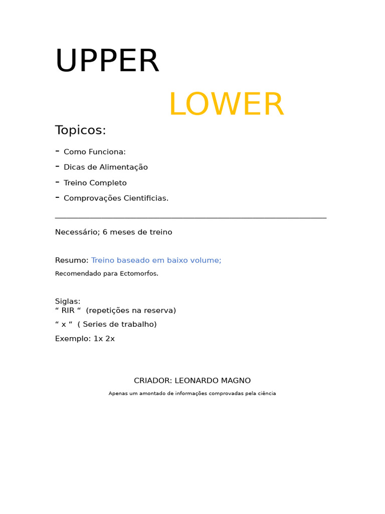 UPPER 0 LOWER BY LEOO6Z pt2 | PDF | Músculo