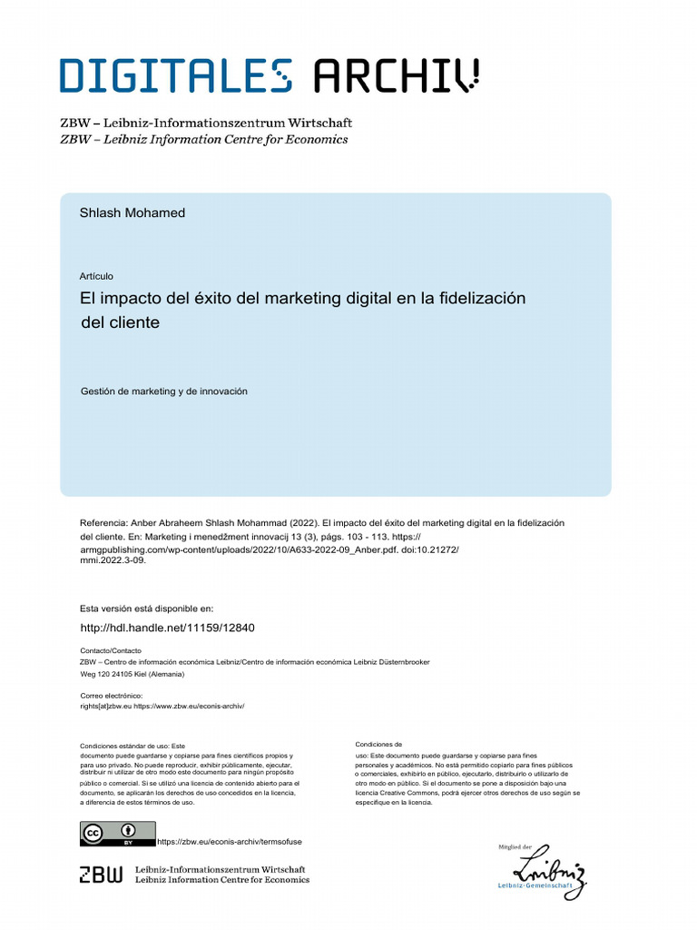 The Impact of Digital Marketing Success On Customer | PDF | Publicidad ...
