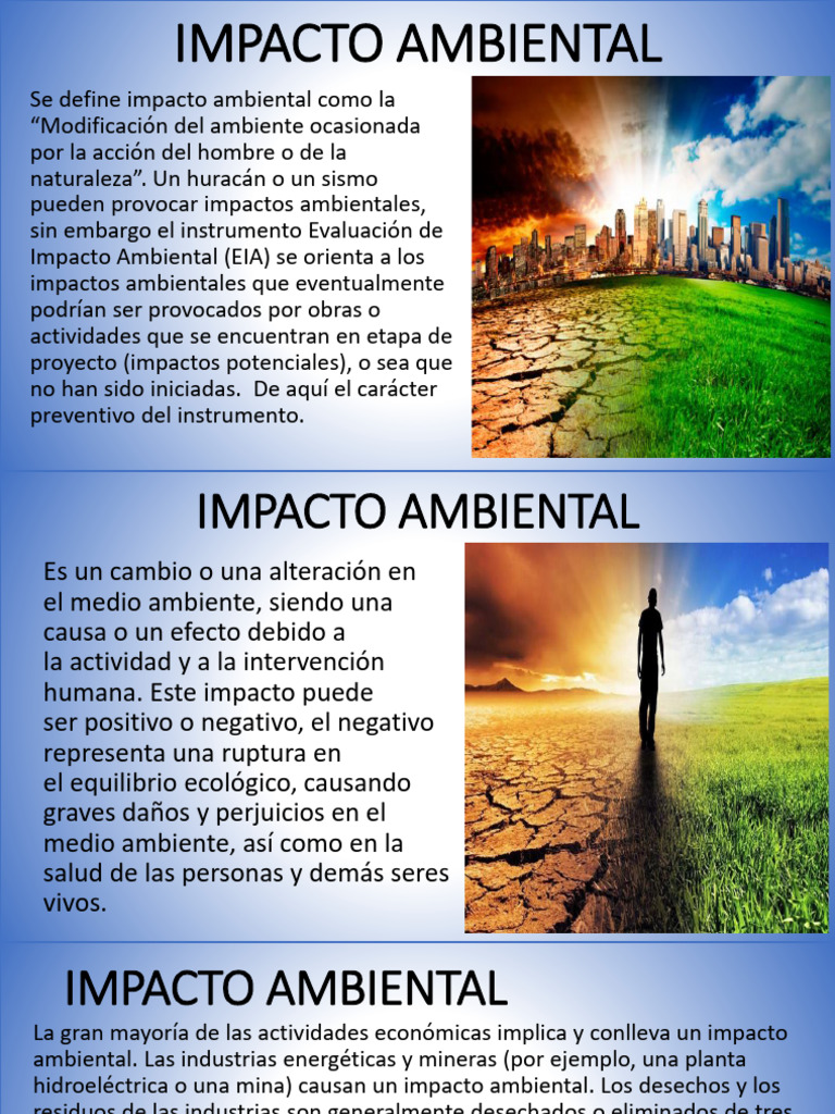 Tipos y Ejemplos de Impacto Ambiental | PDF | Entorno natural | Residuos
