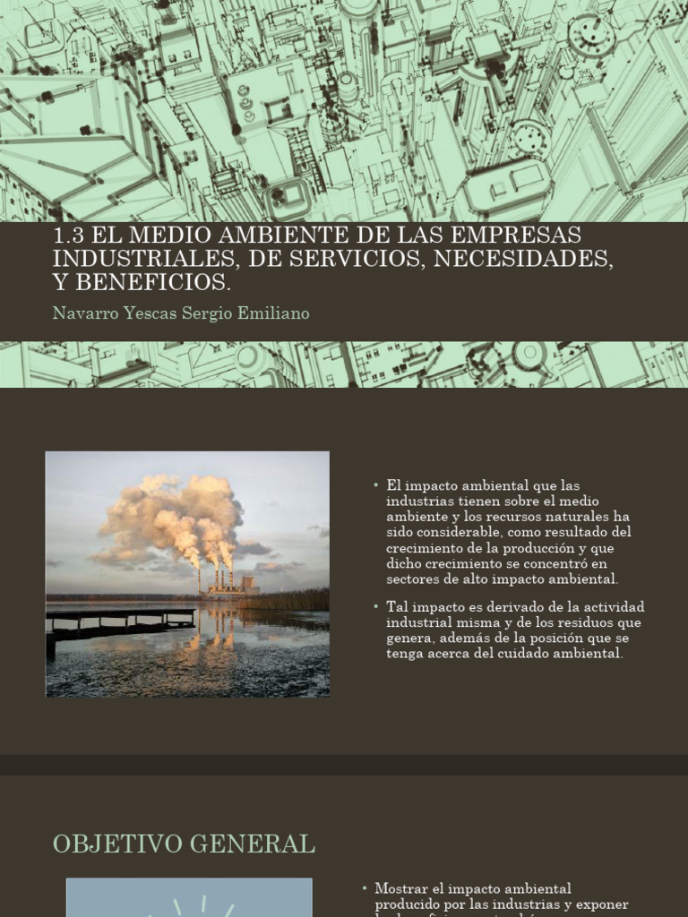 Impacto Ambiental en Empresas Industriales | PDF | Sustentabilidad ...