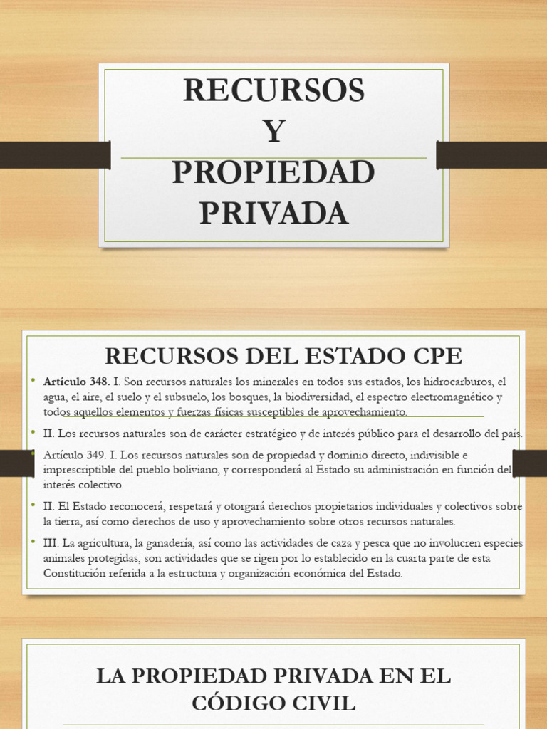 Propiedad de Recursos Naturales en Bolivia | PDF | Dominio eminente ...