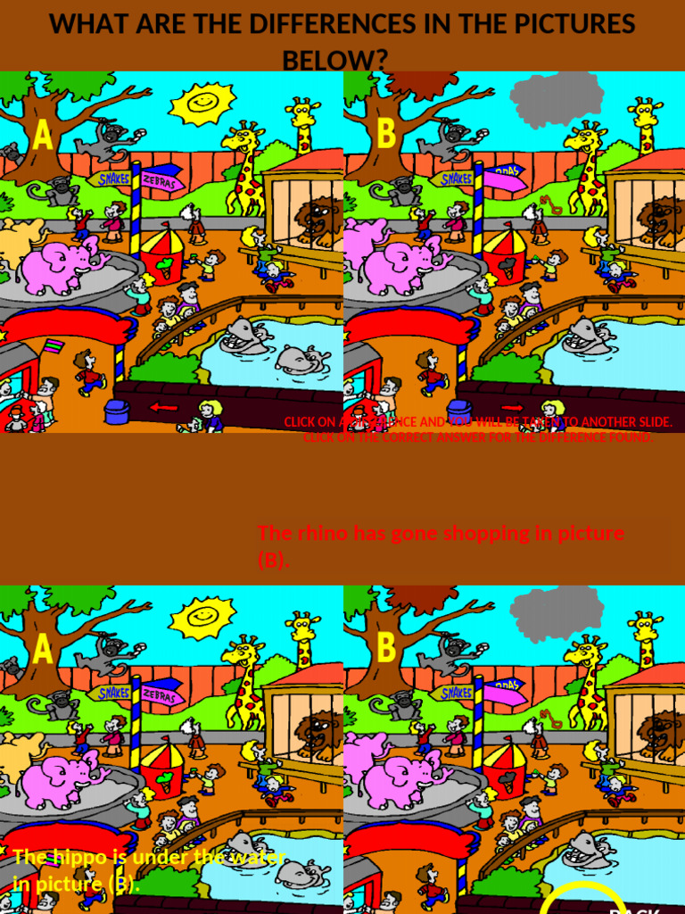 Spot the Differences: Interactive Picture Game | PDF