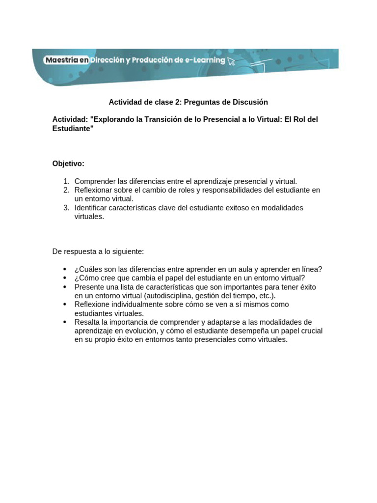Actividad de Clase 2 | PDF