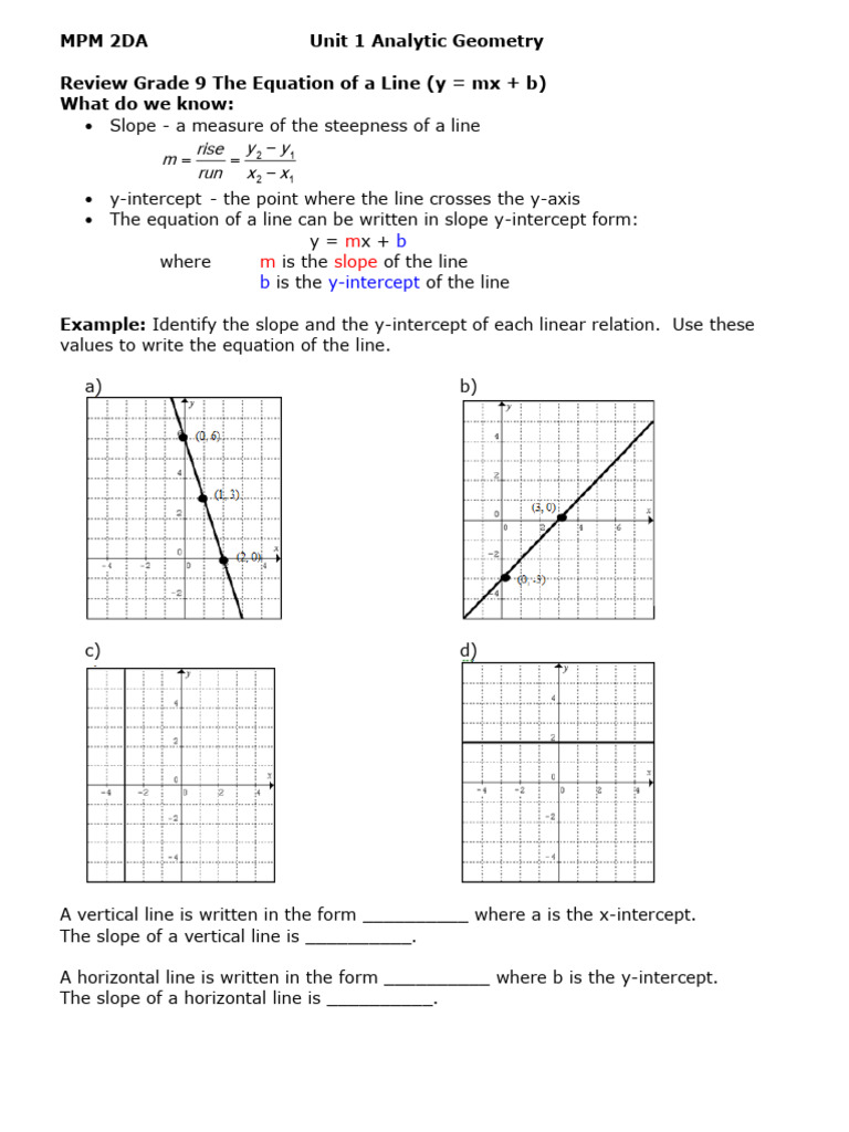 Analytic Geometry: Lines and Circles | PDF | Line (Geometry ...