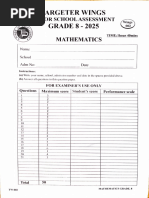 Grade 8 Term 1 Maths Practice Questions | PDF