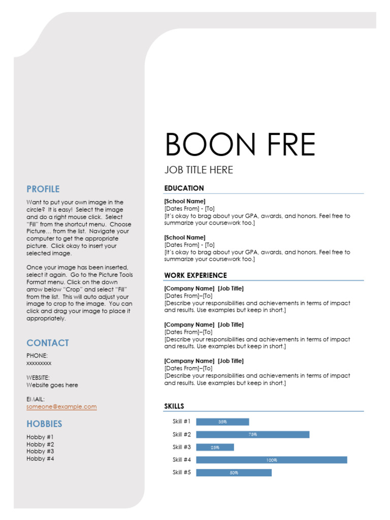 Personal Profile and Resume Template | PDF