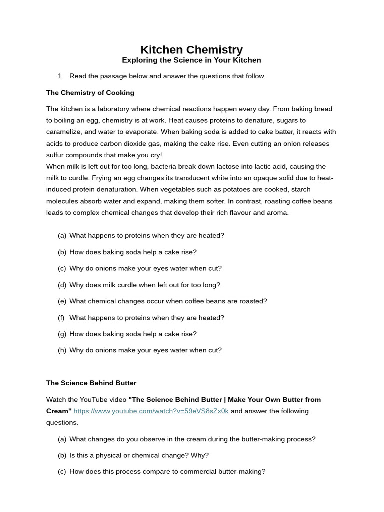 Kitchen Chemistry Pdf Baking Cooking