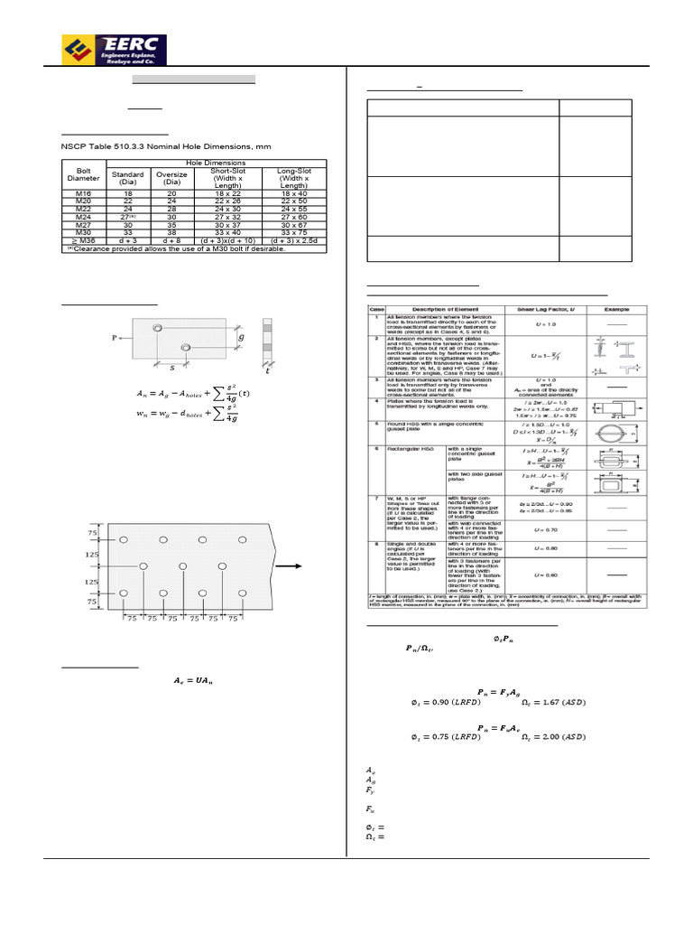 NSCP 2015 Steel Design Review | PDF | Strength Of Materials | Screw