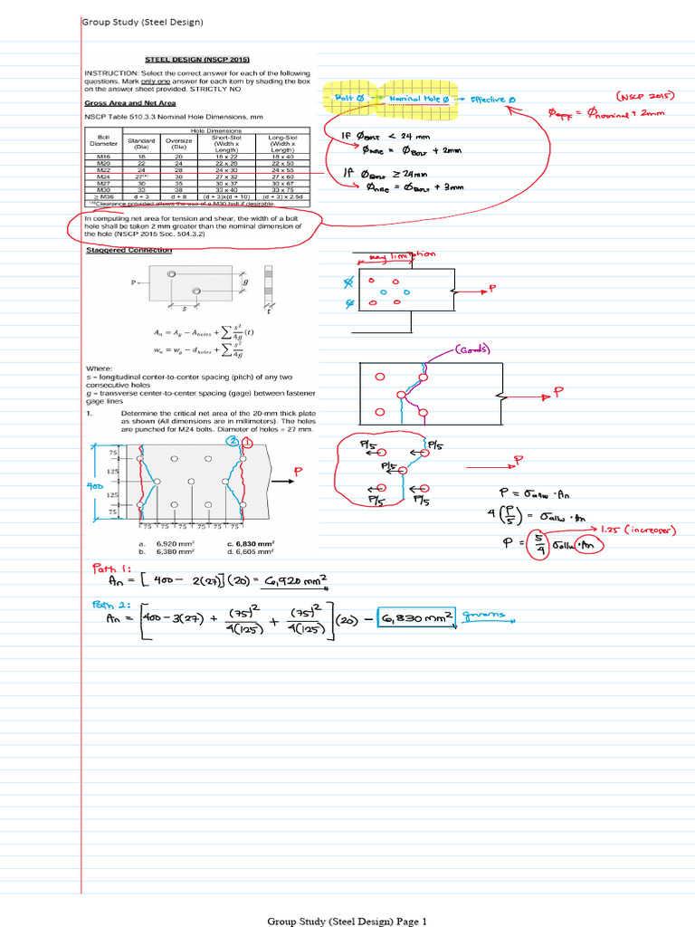 Steel Design Problems and Solutions | PDF