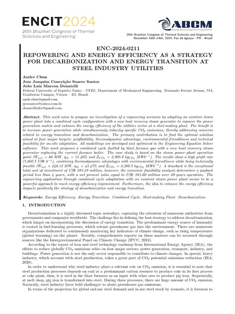 Decarbonization Strategies in Steel Industry | PDF | Climate Change ...