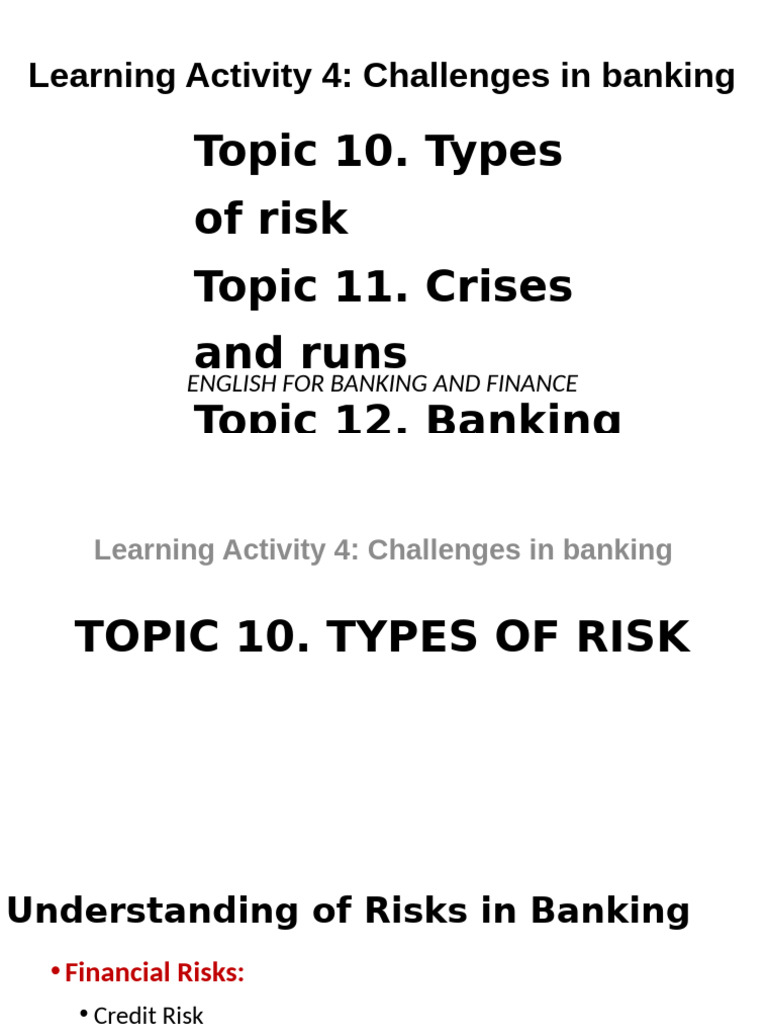 Understanding Banking Risks and Crises | PDF | Financial Risk | Bank Run
