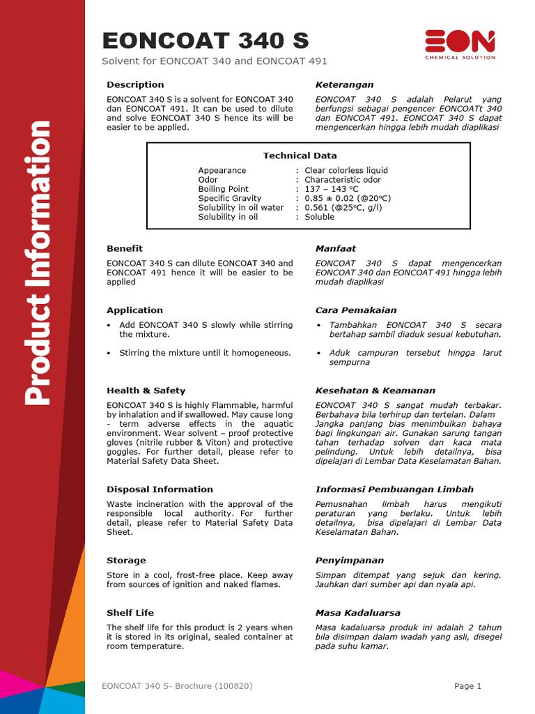 Solvent Conformal Coating - Eoncoat340sb202 | PDF | Solvent | Physical ...
