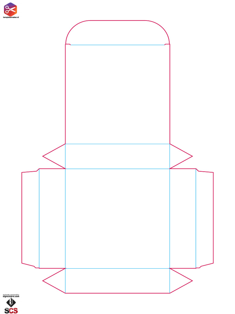 Shallow Box Template 120x120x30 mm | PDF