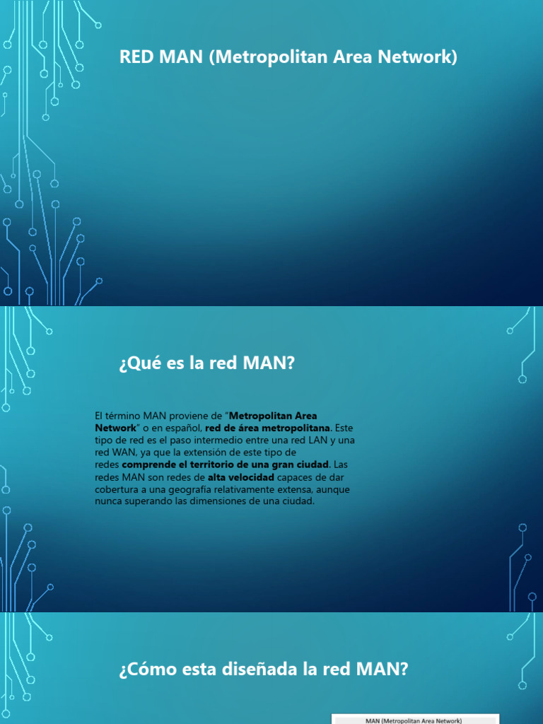 Red MAN: Características y Ventajas | PDF | Red de computadoras | Red ...