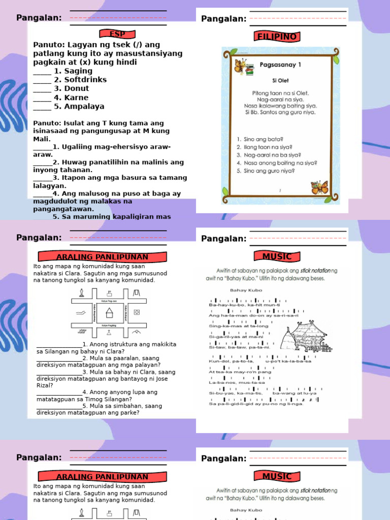 Make Up Class Worksheets | PDF