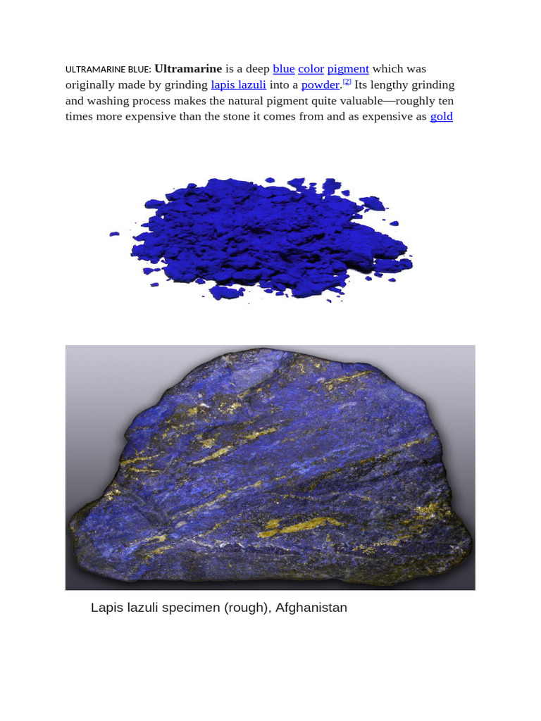 Ultramarine Blue | PDF