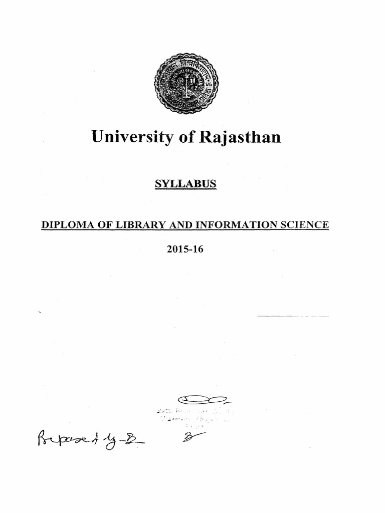 Diploma Library and Info. Science | PDF