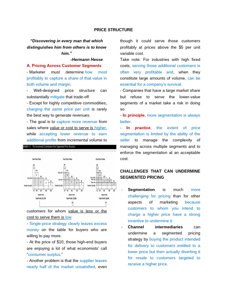 mktg-price-structure | PDF | Pricing | Prices