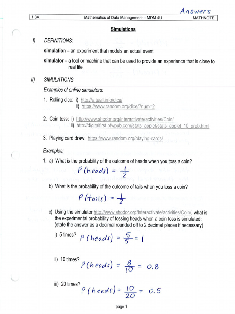 1.3A Simulations | PDF