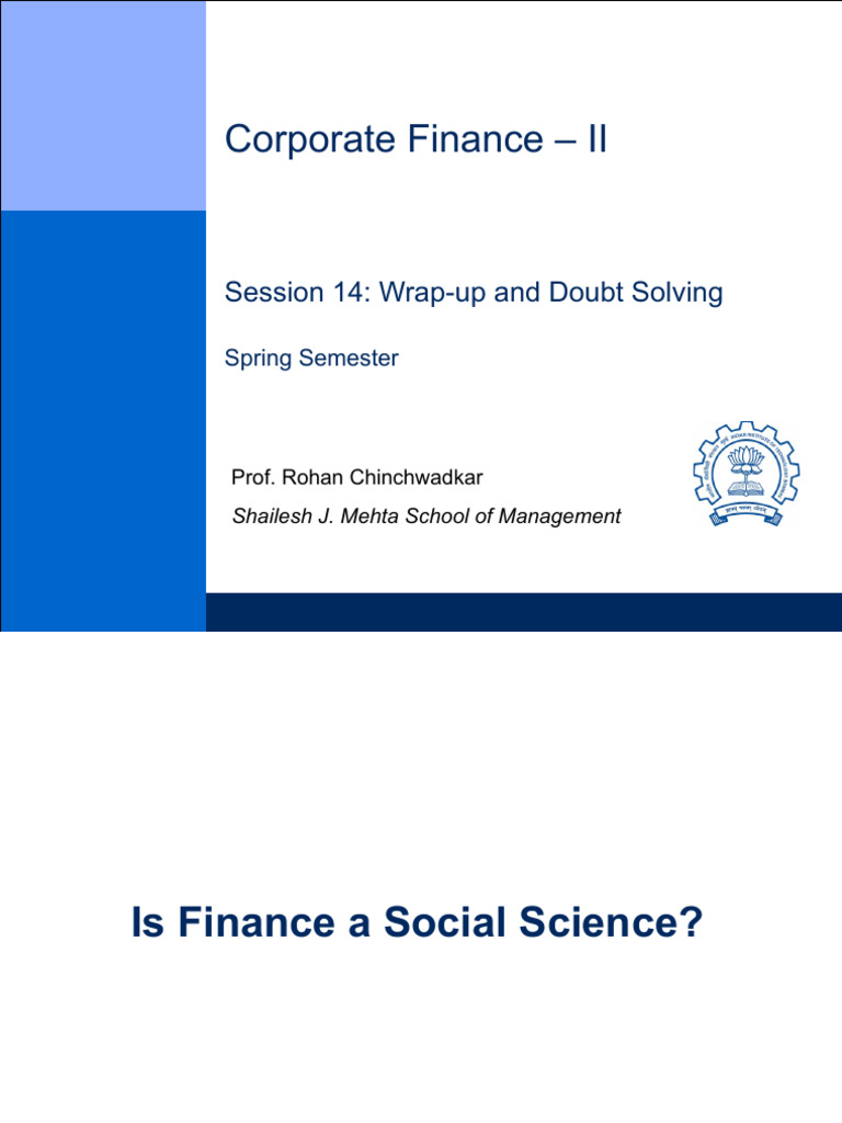 Corporate Finance Key Concepts Explained | PDF | Cost Of Capital ...