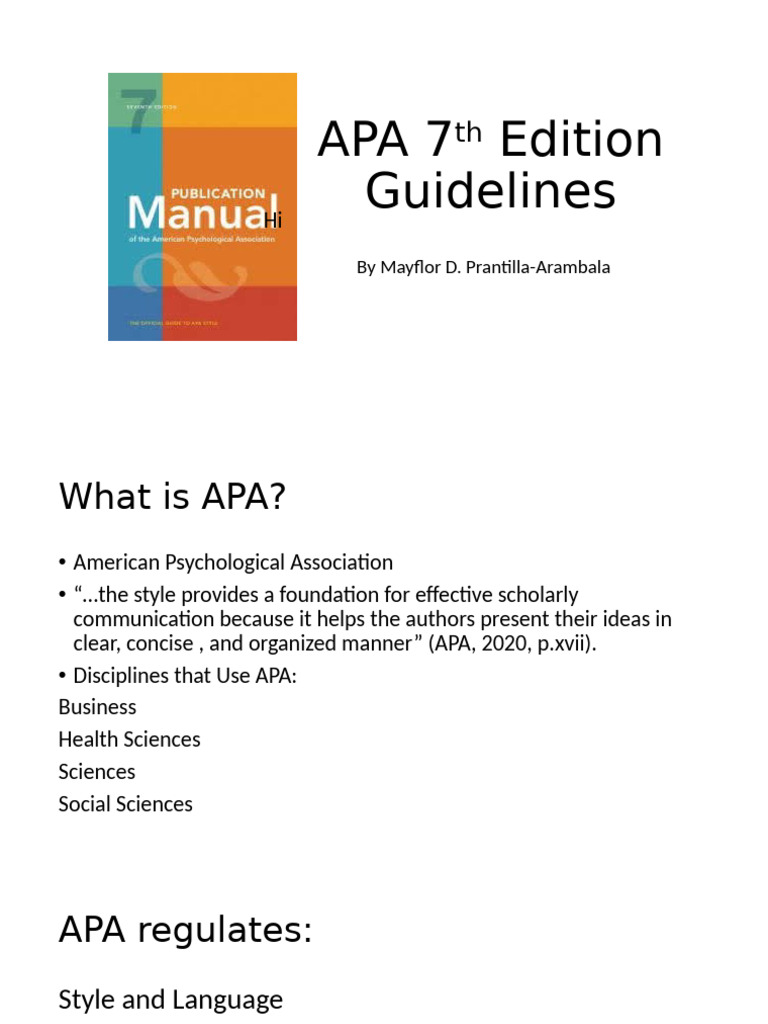 APA 7th Edition | PDF | Digital Object Identifier | Apa Style