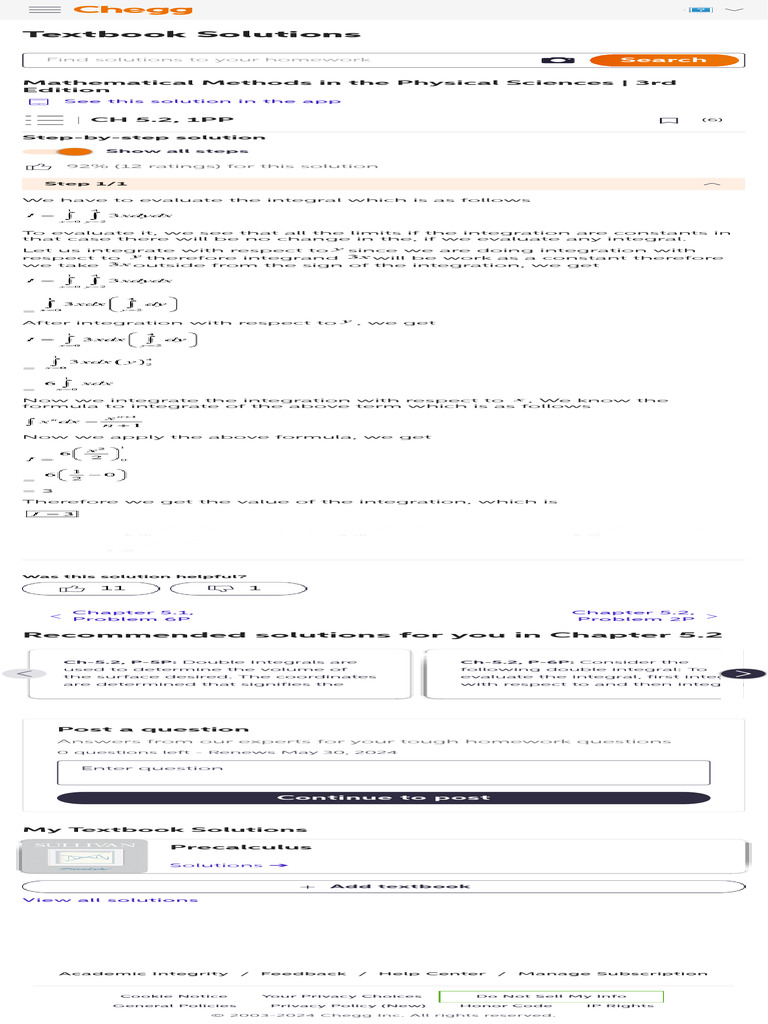 Step-by-Step Integral Solutions Guide | PDF | Integral | Mathematics