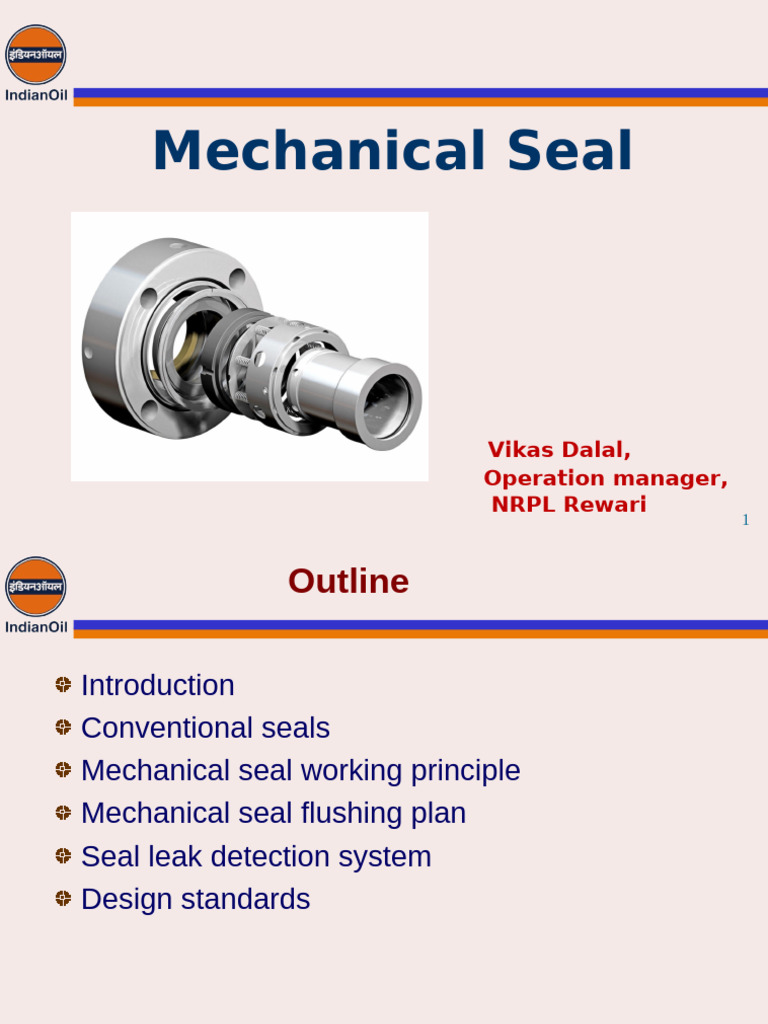 Mechanical Seal Working Principles | PDF | Pump | Leak