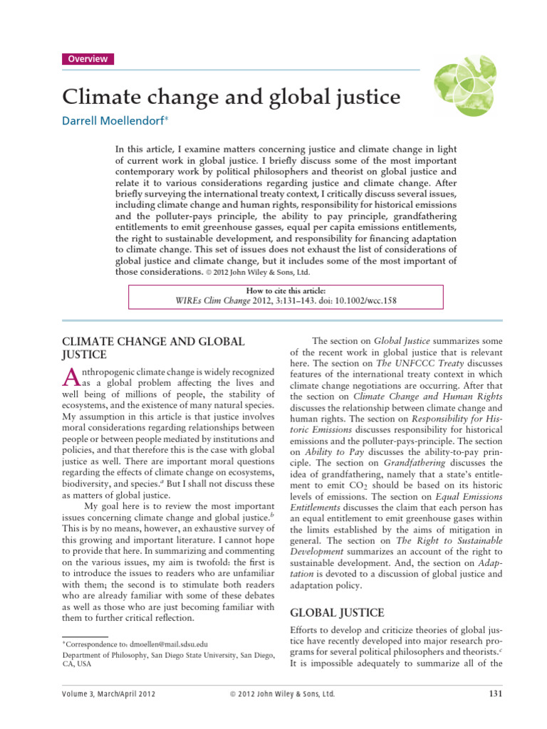 Climate Justice and Global Responsibility | PDF | United Nations ...