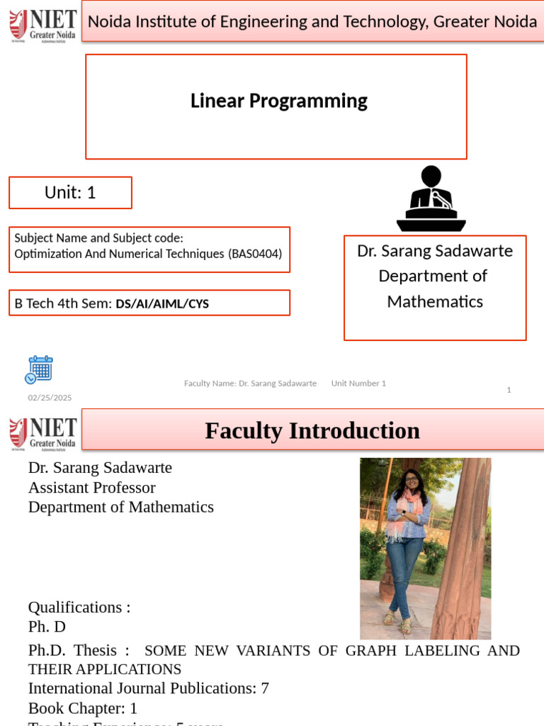 Linear Programming Course Syllabus | PDF | Linear Programming ...