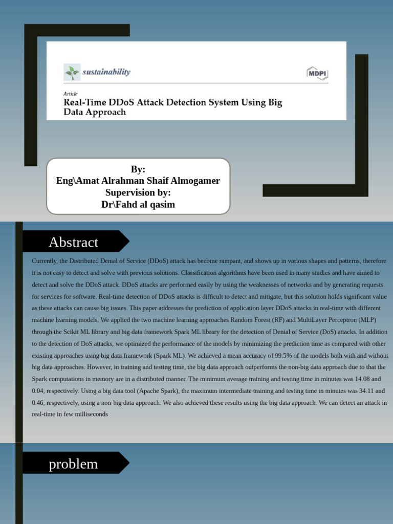 DDos and Big Data-1 | PDF | Machine Learning | Denial Of Service Attack