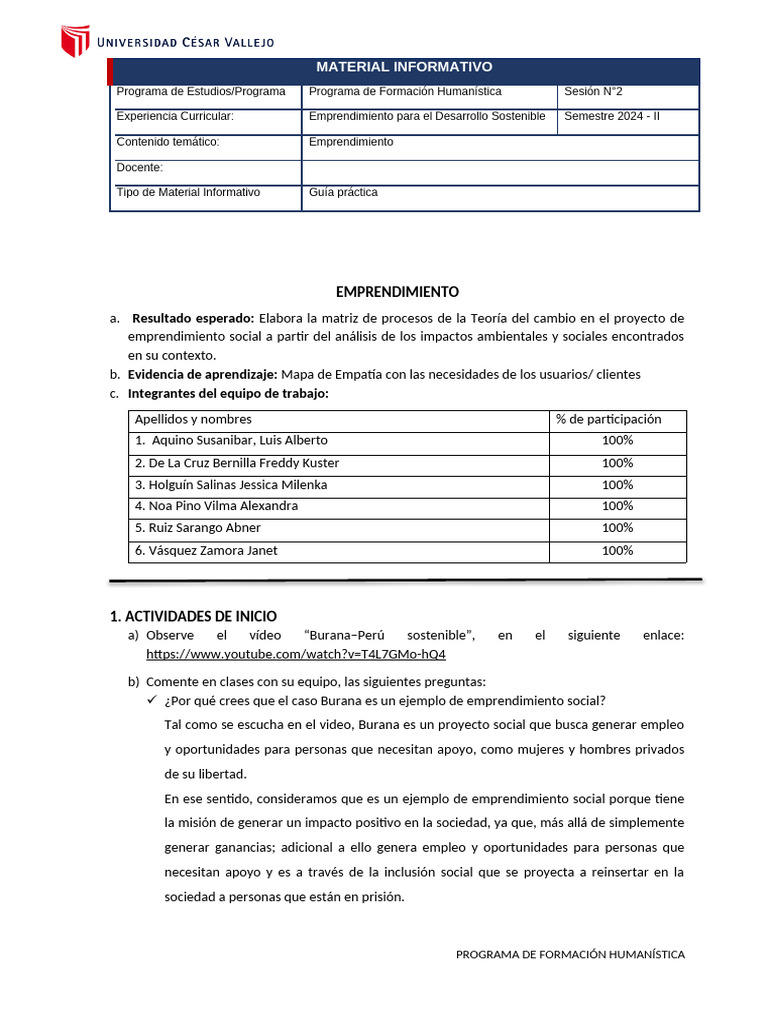 Emprendimiento Social y Sostenible 2024 | PDF | Sustentabilidad | Prisión