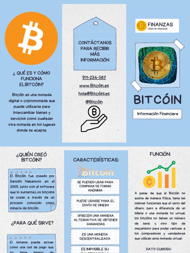 Folleto Tríptico de Bitcóin | PDF | Bitcoin | Dinero