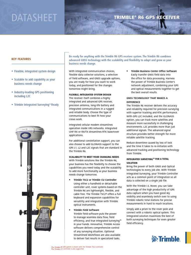 Trimble R6 GPS Receiver Overview | PDF | Global Positioning System ...