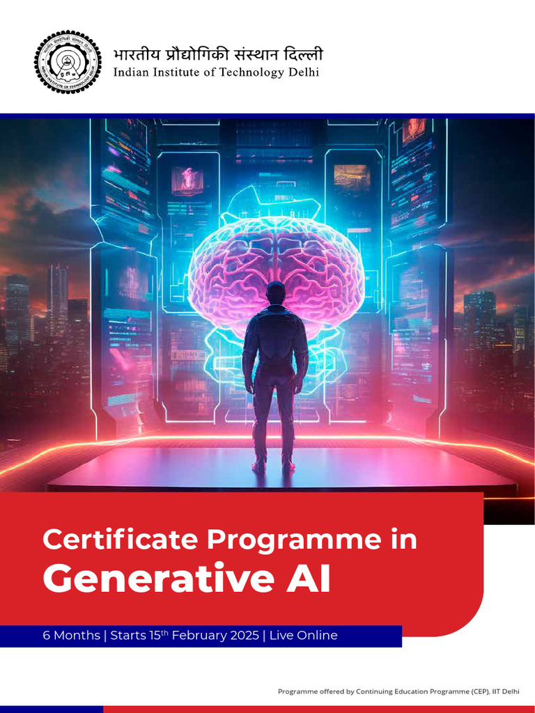 IIT Delhi Generative AI Certificate Program | PDF | Artificial ...