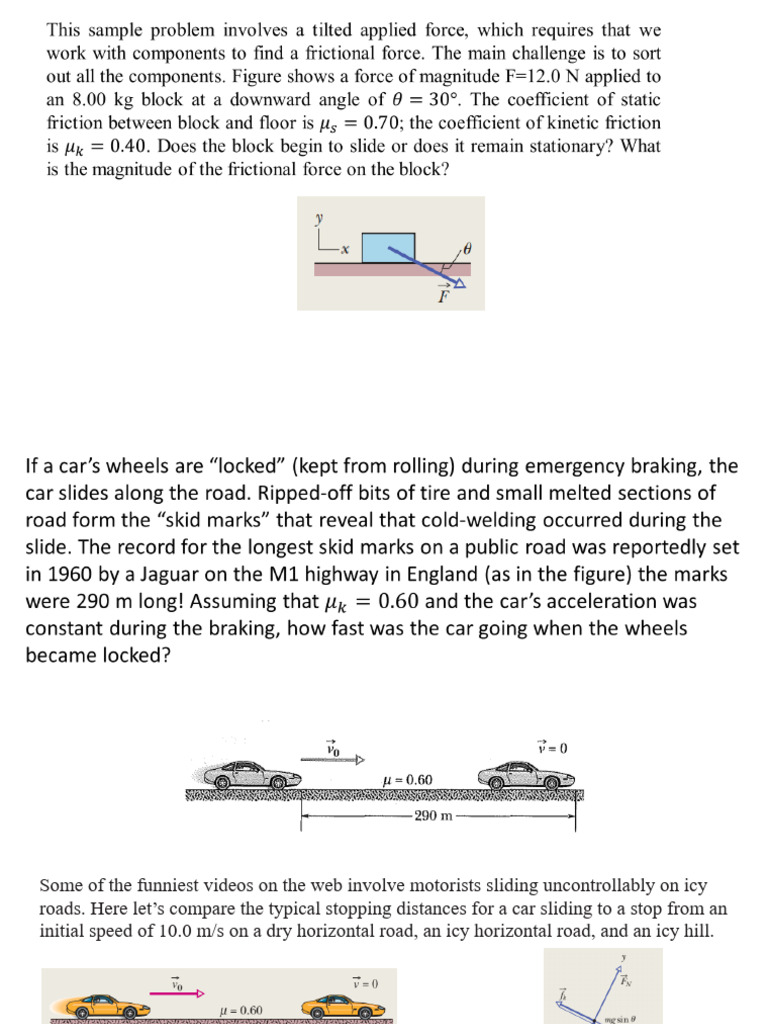 CH-6 Force and Motion With Friction | PDF